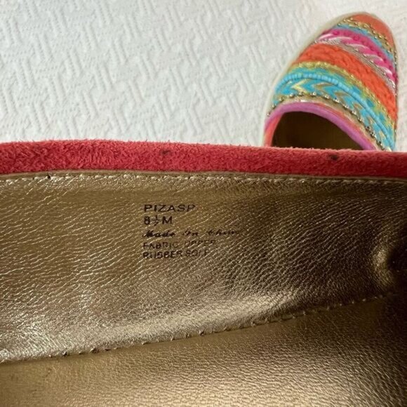 Donald J. Pliner Pizasp Southwestern Beaded Espadrille Slip On Shoes 8.5 Beach - Picture 10 of 14